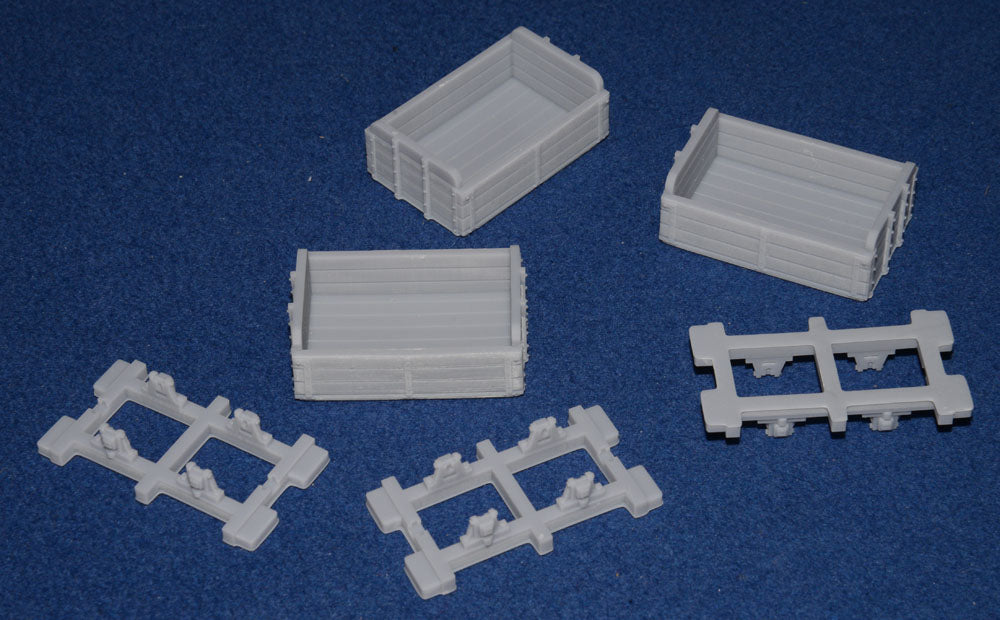 OPEN WAGON chassis (19mm wheelbase) - MINIATURE / NARROW GAUGE (O9 Gauge 7mm scale)