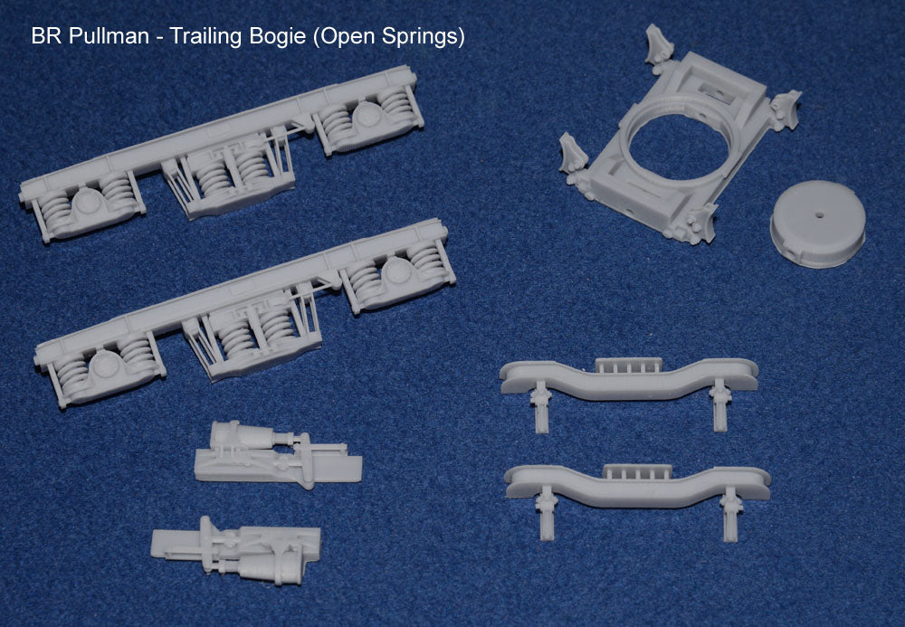 BR BLUE PULLMAN BOGIE SET (4 BOGIES - 2 x TRAILER CAR SET) (O Gauge 7mm scale)