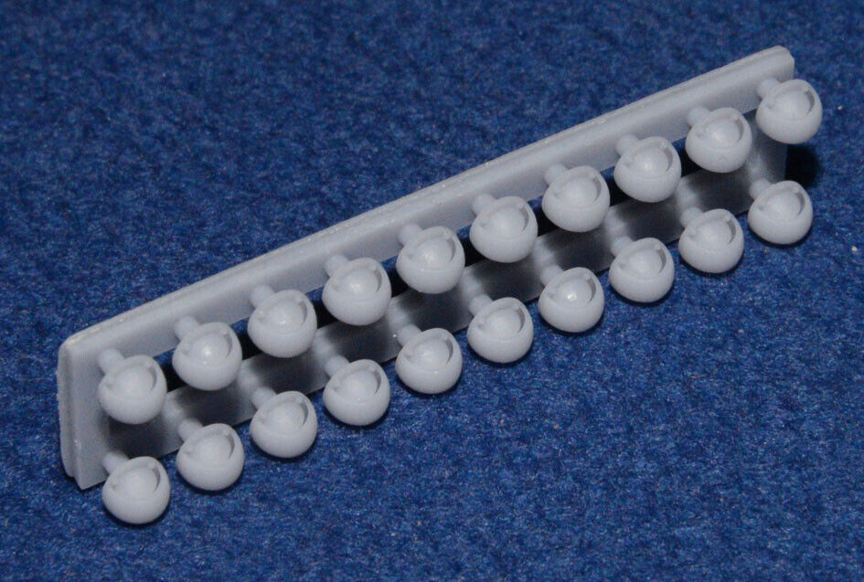 BR MK1 MK2 COACH ROOF VENTS (x20) - TYPE 2 (O Gauge 7mm scale)