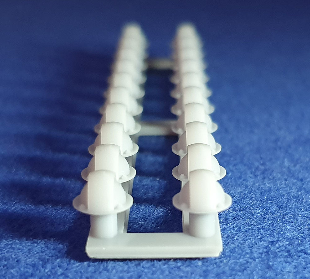 BR MK1 MK2 COACH ROOF VENTS TYPE 2 (x20) (Gauge 1 10mm scale)