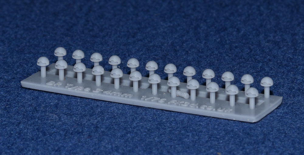 BR MK1 MK2 COACH ROOF VENTS (x24) - TYPE 3 (OO Gauge 4mm scale)