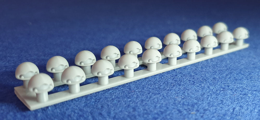 BR MK2 COACH ROOF VENTS TYPE 3 (x20) (Gauge 1 10mm scale)