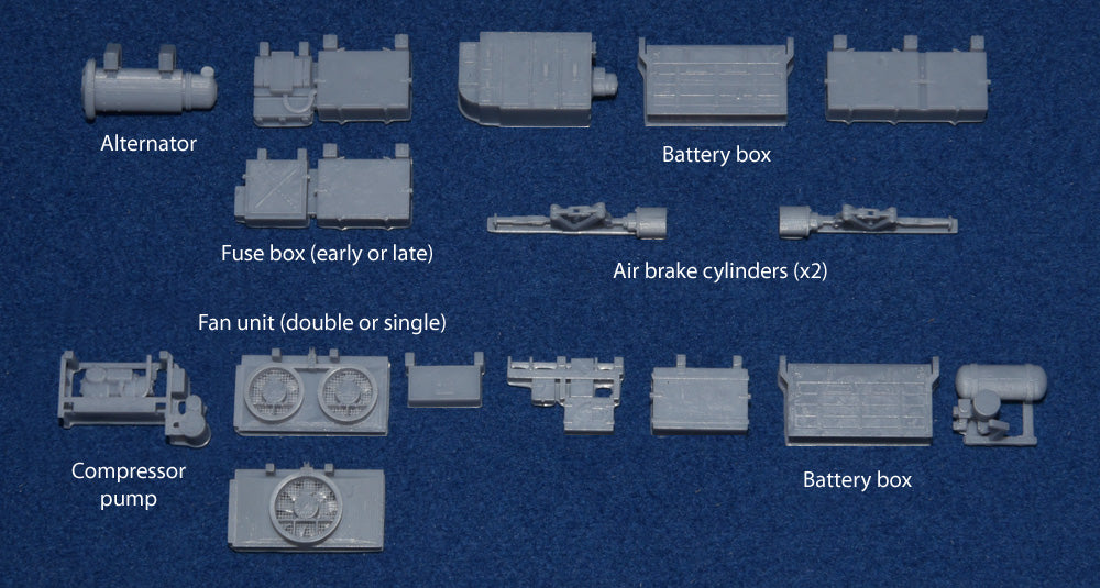 BR Mk2 COACH UNDERFRAME AIR CON DETAILING KIT (OO Gauge 4mm scale)