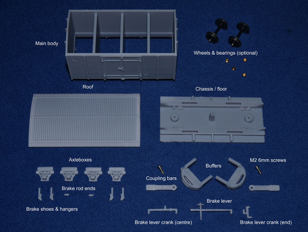 DARJEELING HIMALAYAN RAILWAY - 4 WHEEL STEEL VAN (O16.5 Gauge 7mm scale)