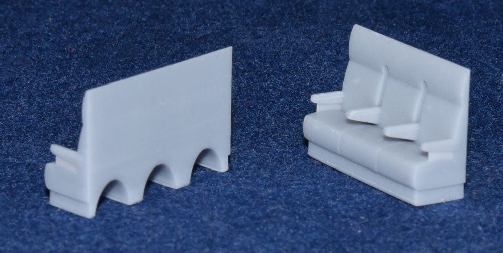 GER COACH 3rd CLASS COMPARTMENT SEAT SET (8 bays) - LNER (OO Gauge 4mm scale)