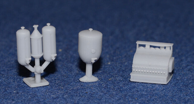 GRESLEY COACH BUFFET CAR WATER HEATER, TEA URN & CASH REGISTER - LNER (O Gauge 7mm scale)