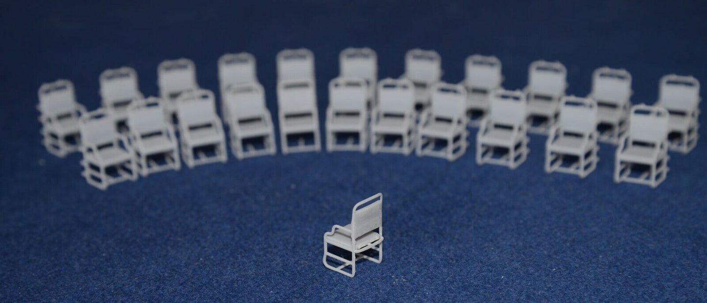 GRESLEY COACH BUFFET CAR TUBULAR STEEL SEATS (x24) - LNER (O Gauge 7mm scale)