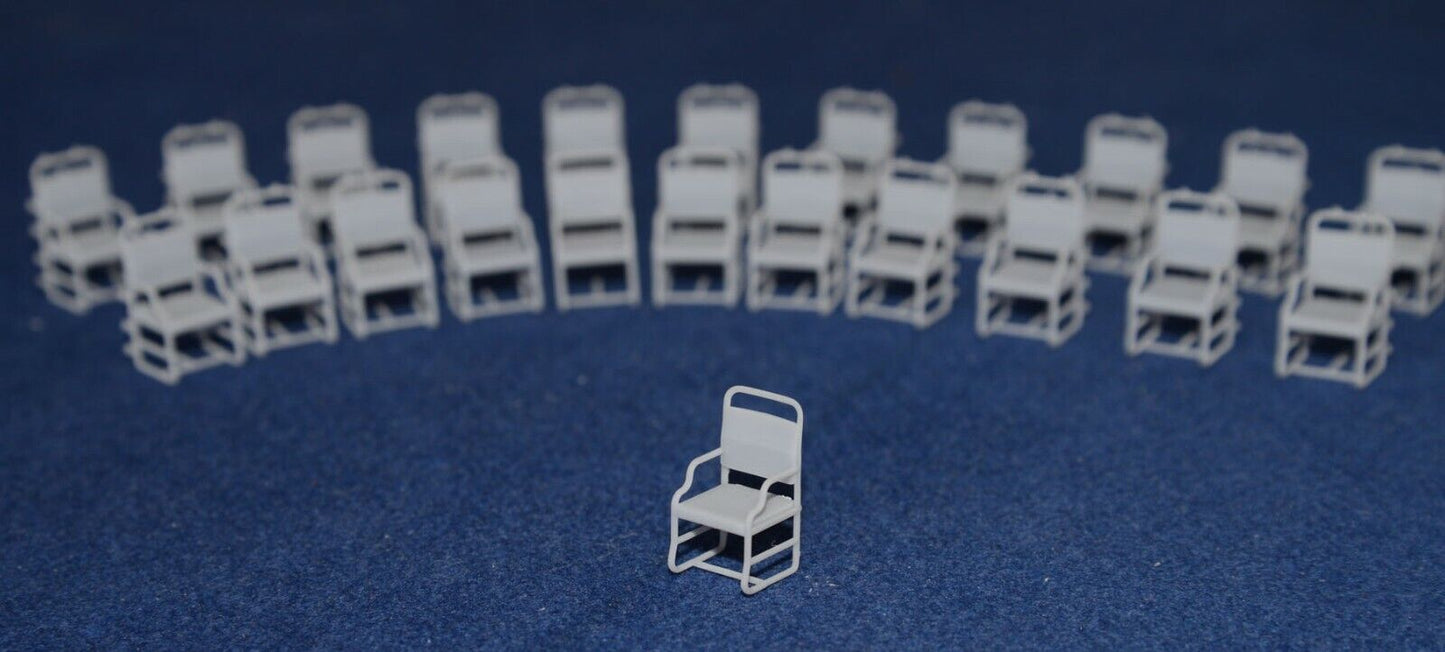 GRESLEY COACH BUFFET CAR TUBULAR STEEL SEATS (x24) - LNER (O Gauge 7mm scale)