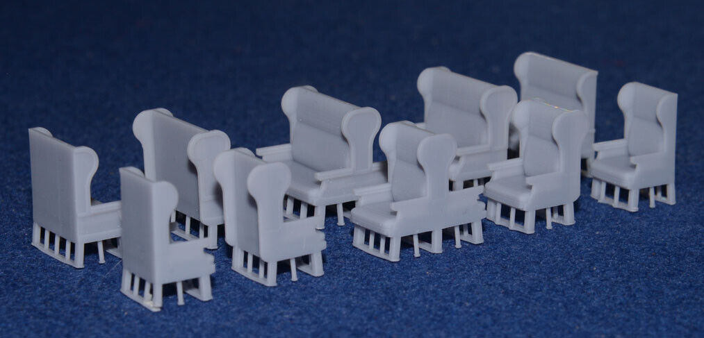 GRESLEY COACH 1ST CLASS RESTAURANT SEAT SET for DIAGRAM 30 CAR - LNER GER (O Gauge 7mm scale)