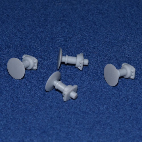 LMS COACH STANDARD PERIOD II & III BUFFERS (x4) (O Gauge 7mm scale)