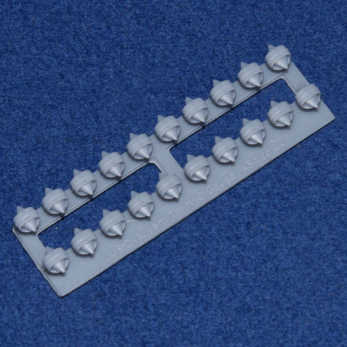LMS COACH ROOF OVAL TORPEDO VENTS (x20) (O Gauge 7mm scale)