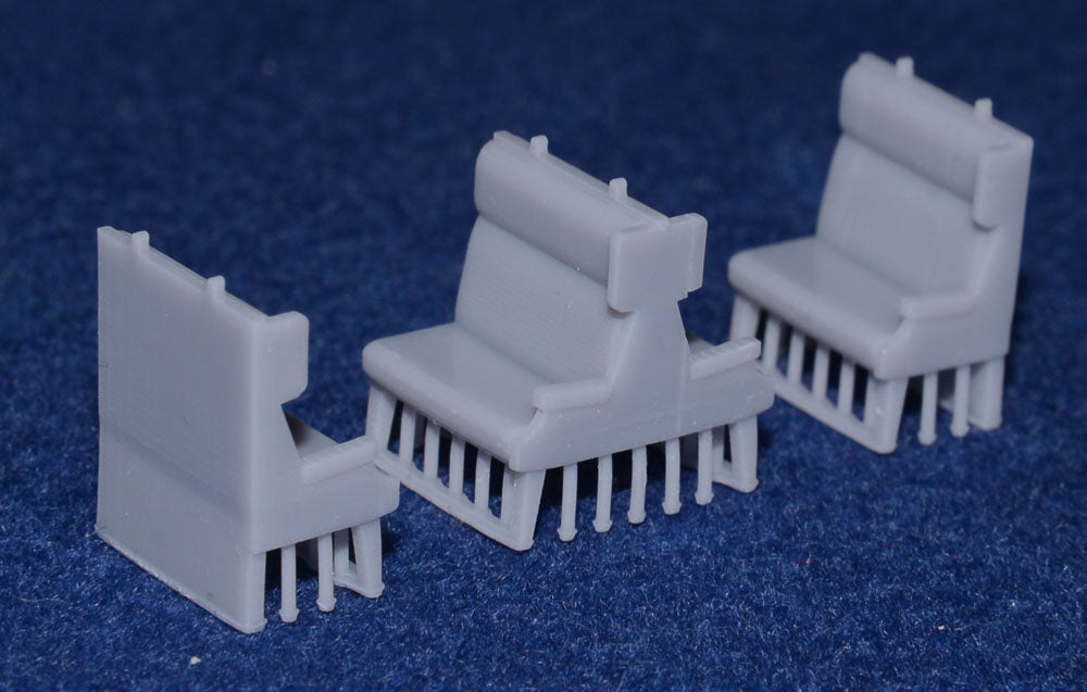 GRESLEY COACH OPEN 3RD CLASS 2+2 SEATS (8 BAYS) WITH ENDS - LNER / BR Mk1 (OO Gauge 4mm scale)