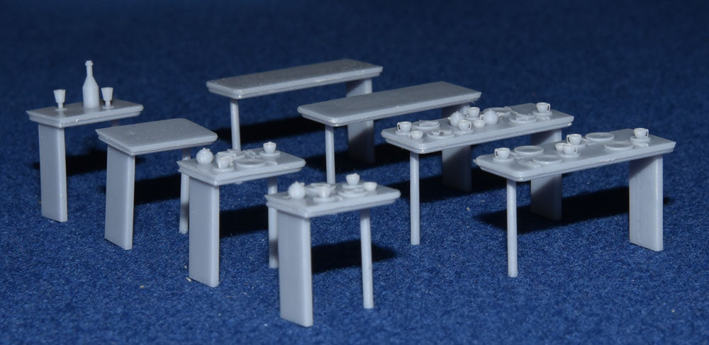 GRESLEY COACH BUFFET CAR TABLE SET - LNER (O Gauge 7mm scale)