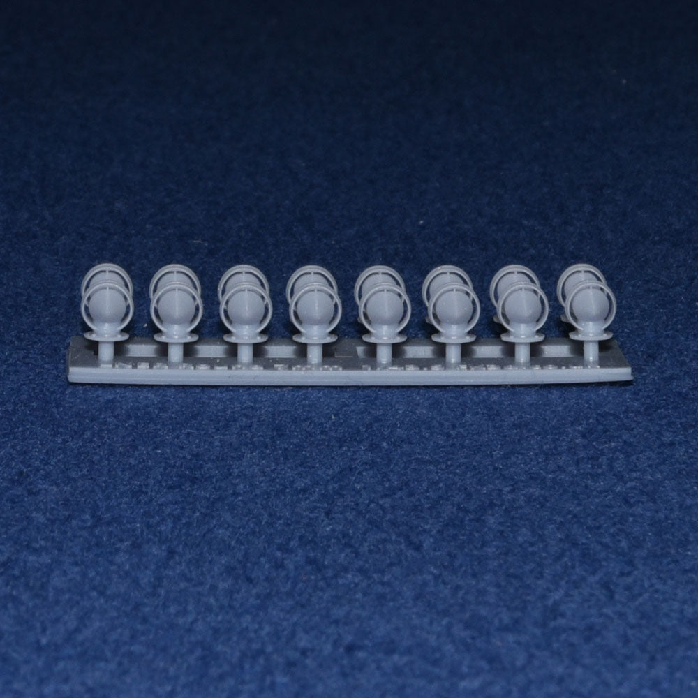 COACH ROUND TORPEDO VENTS (x16) - LNER GNR (O Gauge 7mm scale)