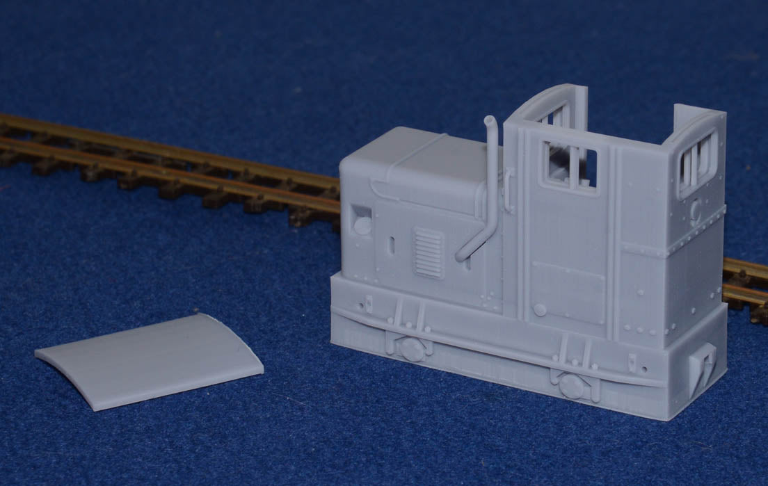 RUSTON & HORNSBY MINIATURE / NARROW GAUGE DIESEL [2] (BODY ONLY) (O9 Gauge 7mm scale)