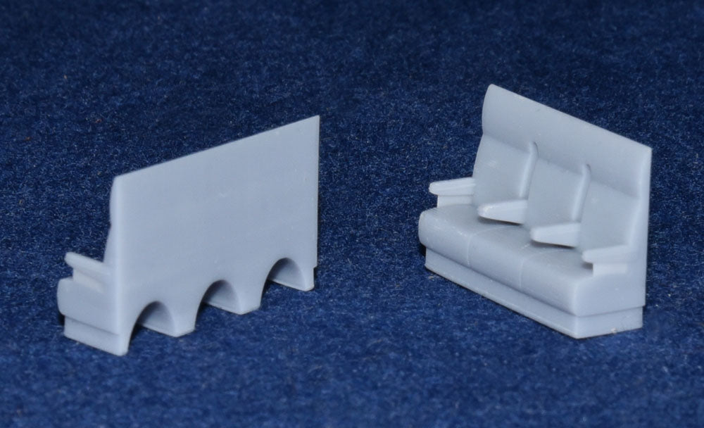 BR Mk2 COACH SEATS - 1st CLASS COMPARTMENT (OO Gauge 4mm scale) – fk3d ...