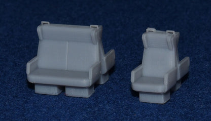 BR Mk2 COACH SEATS - 2 + 1 DINING / TOURIST (OO Gauge 4mm scale)