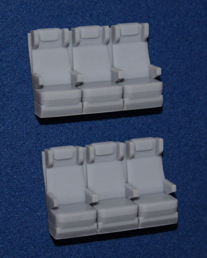 BR Mk2 COACH SEATS - 1st CLASS COMPARTMENT (O Gauge 7mm scale)