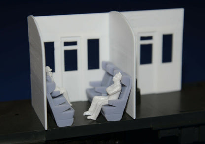 BR Mk2 COACH SEATS - 1st CLASS COMPARTMENT (O Gauge 7mm scale)