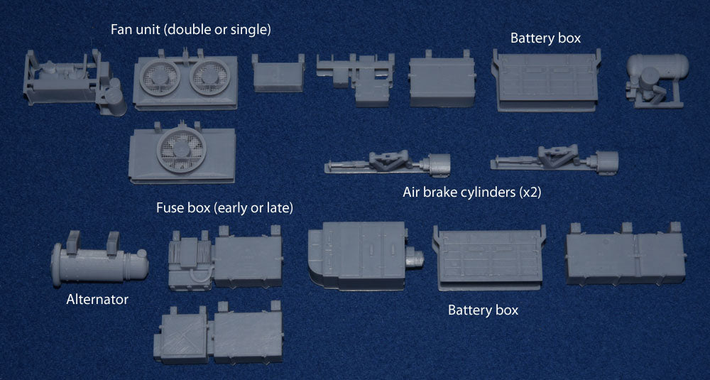 BR Mk2 COACH UNDERFRAME AIR CON DETAILING KIT (O Gauge 7mm scale)