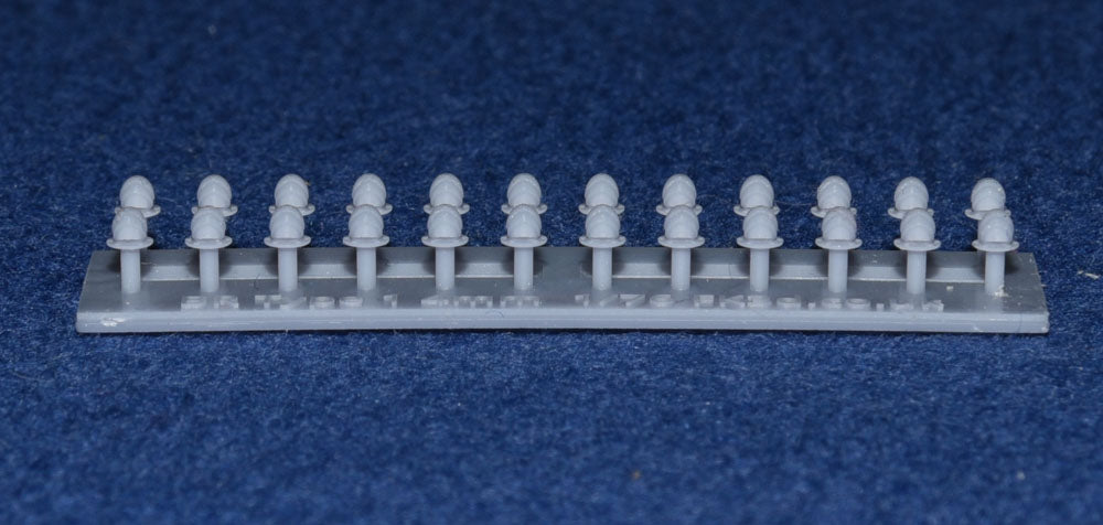 BR MK1 COACH ROOF VENTS (x24) - TYPE 1 (OO Gauge 4mm scale)