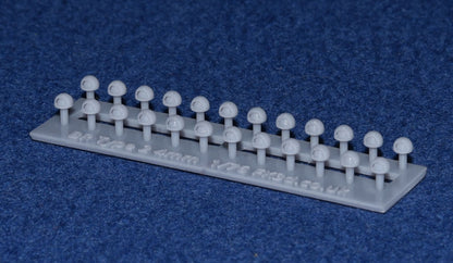 BR MK1 MK2 COACH ROOF VENTS (x24) - TYPE 2 (OO Gauge 4mm scale)