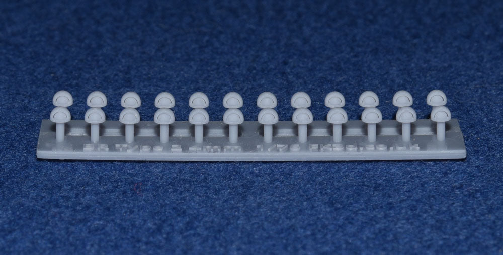 BR MK1 MK2 COACH ROOF VENTS (x24) - TYPE 2 (OO Gauge 4mm scale)