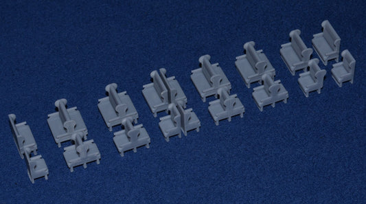 GER COACH RESTAURANT 3RD CLASS SEAT / TABLE SET for DIAGRAM 429 - LNER (OO Gauge 4mm scale)