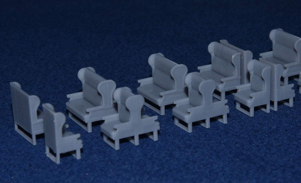GER COACH RESTAURANT 1ST CLASS SEAT / TABLE SET for DIAGRAM 431 - LNER (OO Gauge 4mm scale)