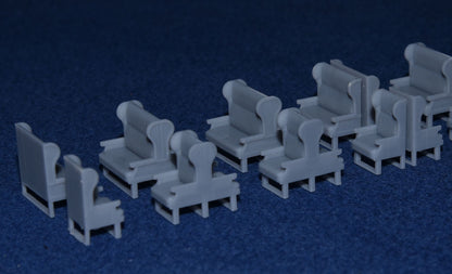 GER COACH RESTAURANT 1ST CLASS SEAT / TABLE SET for DIAGRAM 431 - LNER (OO Gauge 4mm scale)