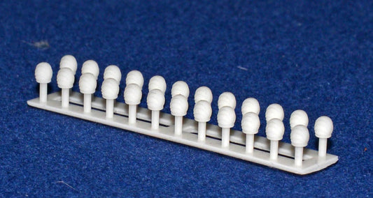 GWR COACH ROOF SHELL VENTS for BACHMANN REPLICA RAILWAYS COLLETT [REPRODUCTION PART] (x24) (OO Gauge 4mm scale)