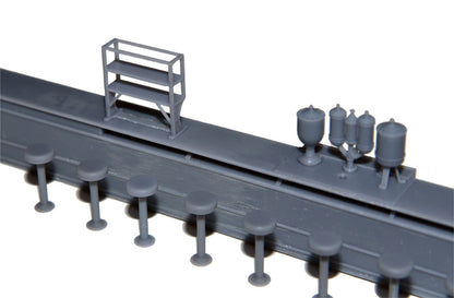 GWR COLLETT 57' COACH BUFFET COUNTER & FITTINGS (Diagram H41) (O Gauge 7mm scale)