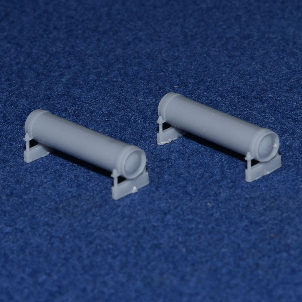 GWR COACH GAS CYLINDER TANK SET (small x2) - BR (OO Gauge 4mm scale)