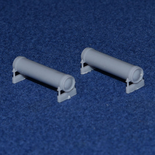 GWR COACH GAS CYLINDER TANK SET (small x2) - BR (OO Gauge 4mm scale)