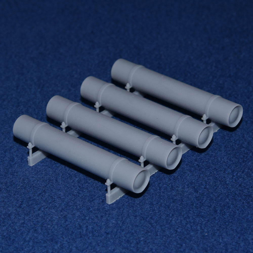 GWR COACH GAS CYLINDER TANK SET (large x4) - BR (O Gauge 7mm scale)