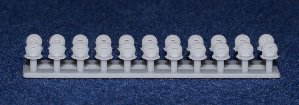 LMS / GWR COACH ROOF SHELL VENTS (x20) (O Gauge 7mm scale)