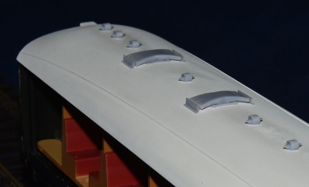 GRESLEY COACH RESTAURANT / BUFFET CAR VENTS (x3) - LNER (O Gauge 7mm scale)