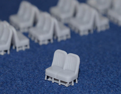 GRESLEY COACH OPEN 3RD "LOW BACK" BUCKET SEATS (8 BAYS - 32 PAIRS) - LNER (OO Gauge 4mm scale)