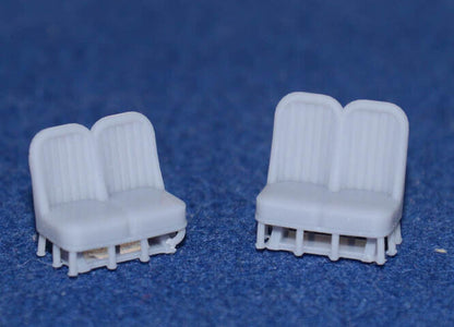 GRESLEY COACH OPEN 3RD "LOW BACK" BUCKET SEATS (8 BAYS - 32 PAIRS) - LNER (OO Gauge 4mm scale)