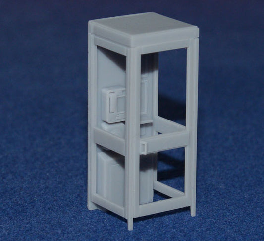 KX100 TELEPHONE BOX / KIOSK with DETAILED 1980's INTERIOR (G Gauge 1/24 scale)