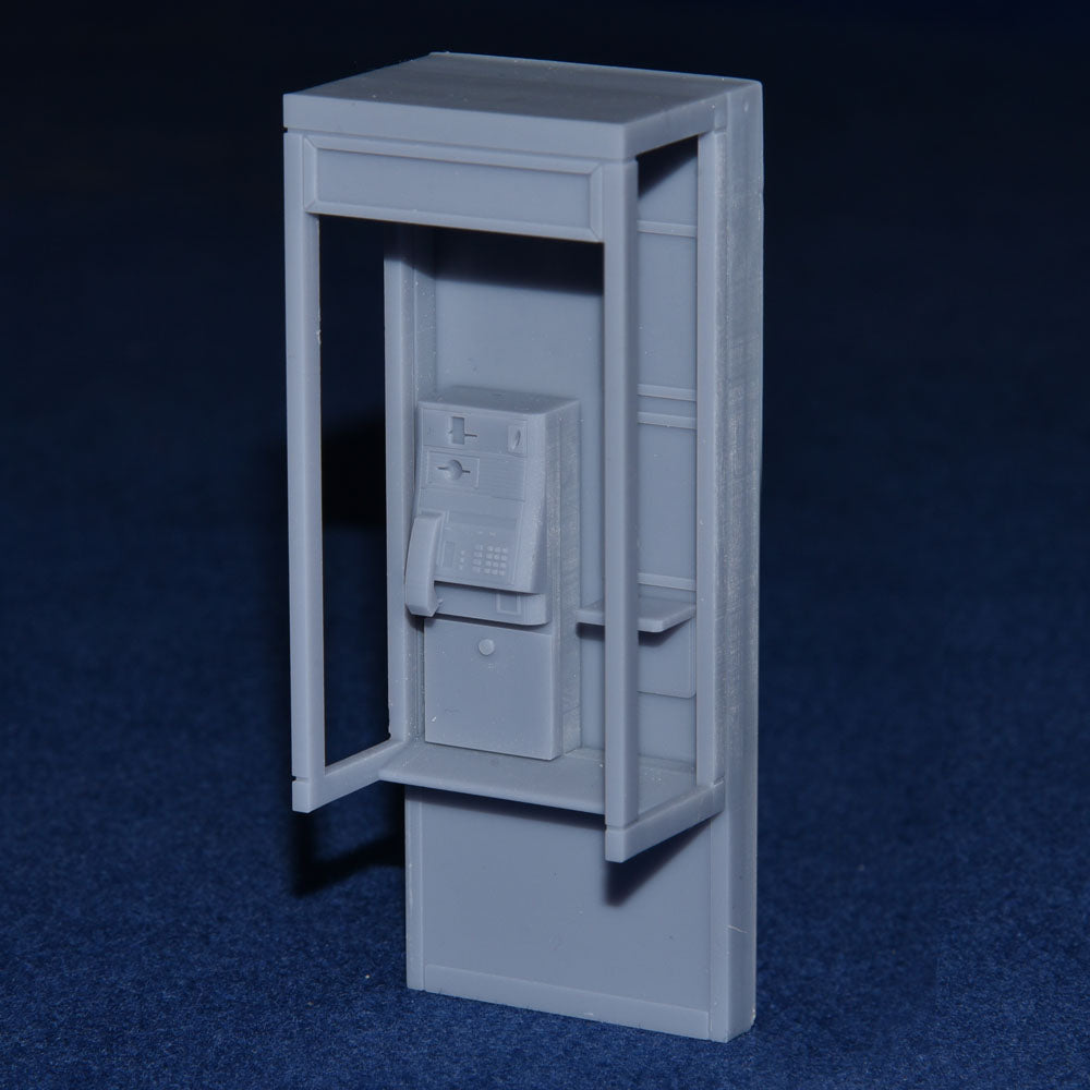 KX200 TELEPHONE BOX / KIOSK with DETAILED 1990's INTERIOR (G Gauge 1/24 scale)