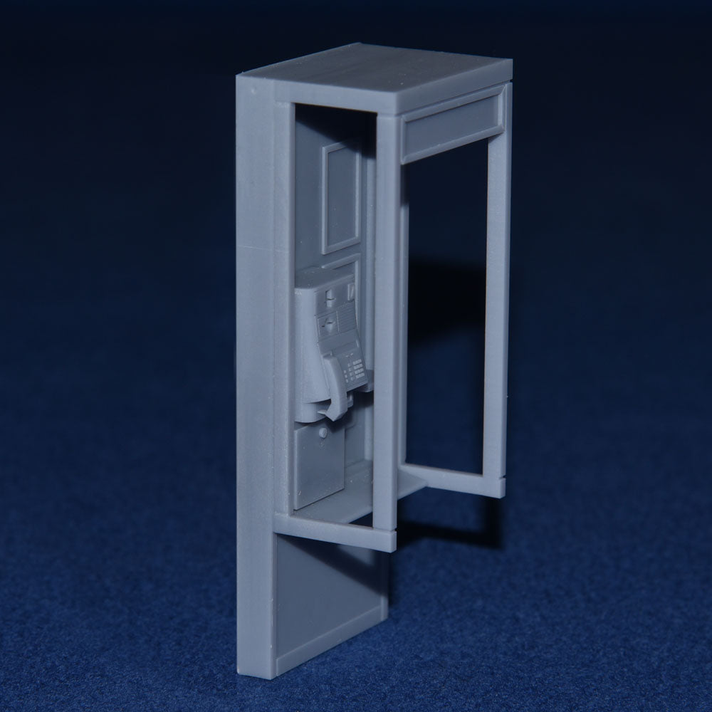 KX200 TELEPHONE BOX / KIOSK with DETAILED 1990's INTERIOR (G Gauge 1/24 scale)