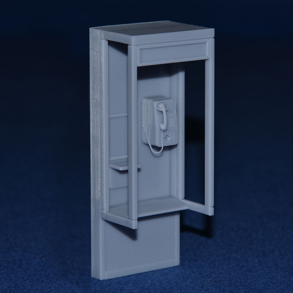 KX200 TELEPHONE BOX / KIOSK with DETAILED 1990's INTERIOR (G Gauge 1/24 scale)