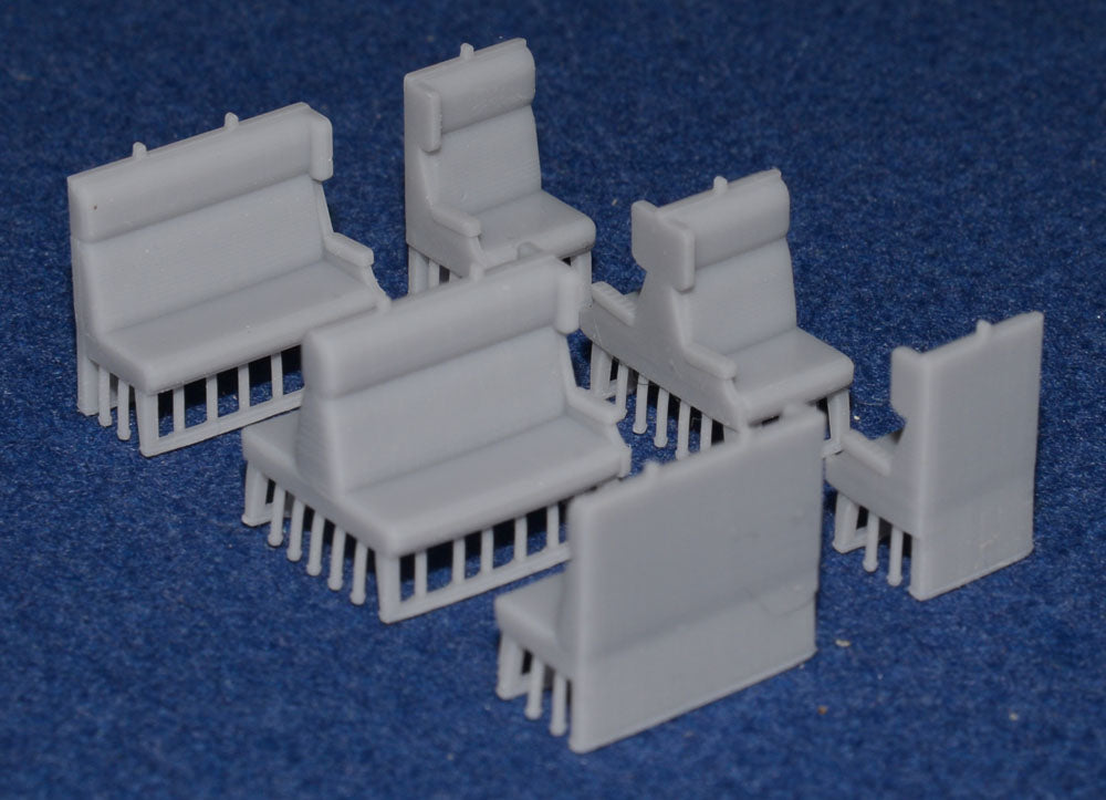 GRESLEY COACH OPEN 3RD CLASS 2+1 DINING SEATS (8 BAYS) - LNER / BR Mk1 (OO Gauge 4mm scale)