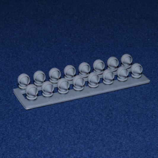 COACH ROUND TORPEDO VENTS (x16) - LNER GNR (Gauge 1 10mm scale)