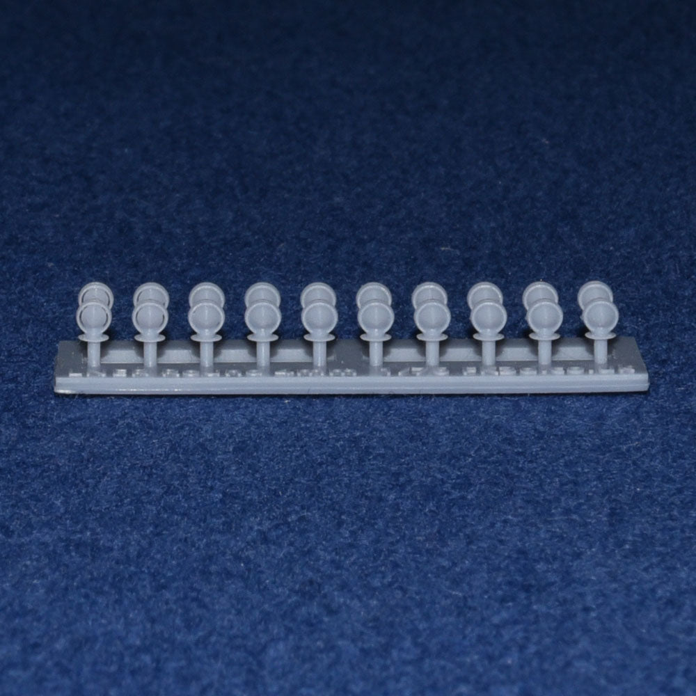 COACH ROOF ROUND TORPEDO VENTS (x20) - LNER GNR (OO Gauge 4mm scale)