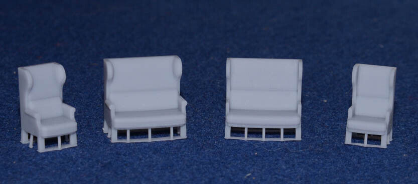 GRESLEY COACH TRIPLET RESTAURANT 1st & 3rd CLASS SEAT SET - LNER (OO Gauge 4mm scale)