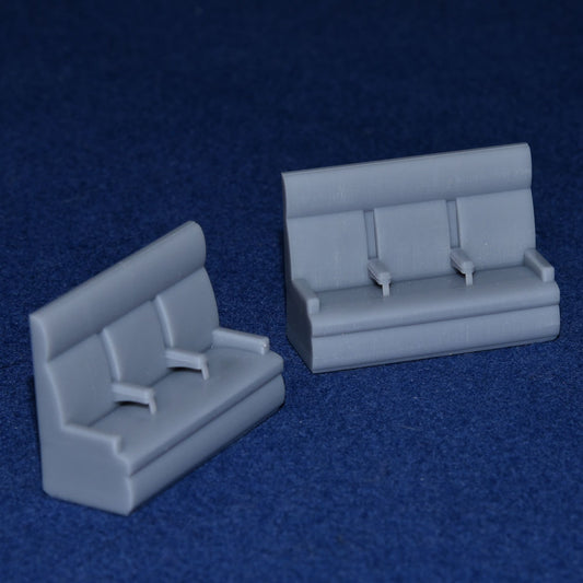 NARROW GAUGE COACH COMPARTMENT SEATS (for PECO) -  (O16.5 Gauge 7mm scale)