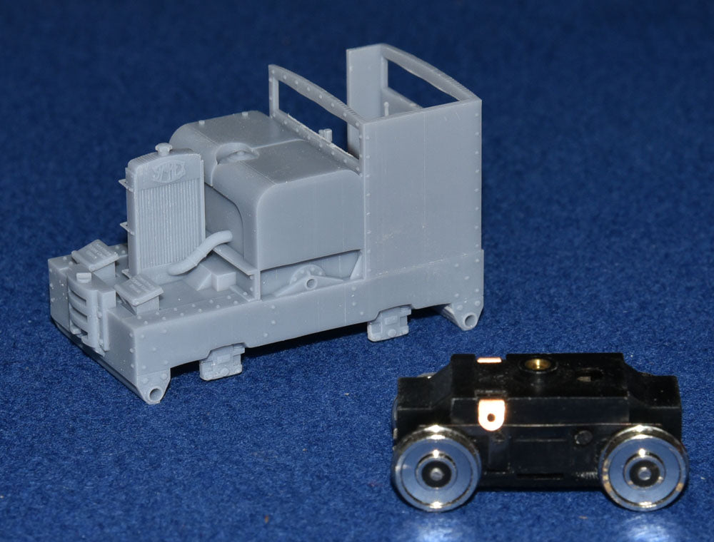 SIMPLEX 20/28HP PLATE-FRAME LOW CAB NARROW GAUGE DIESEL [4B] (BODY ONLY) (O16.5 Gauge 7mm scale)