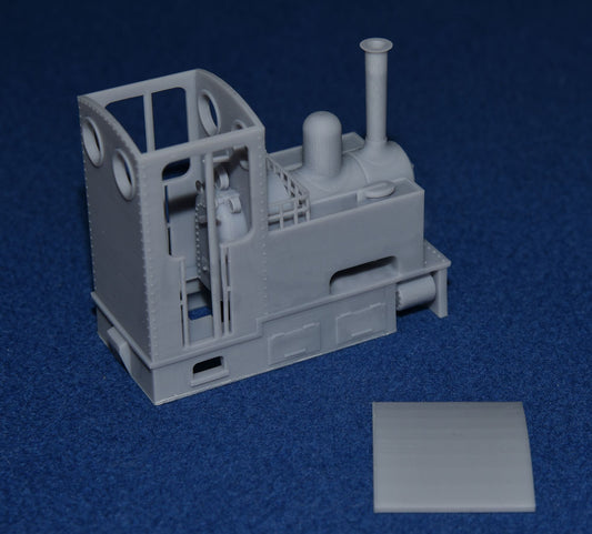 STEAM TRAM NARROW GAUGE LOCOMOTIVE with EXTENDED TANKS [1b] (BODY ONLY) (O16.5 Gauge 7mm scale)